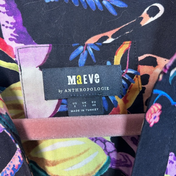 Anthropologie Maeve Floral V-Neck Dress SZ S - Picture 7 of 10